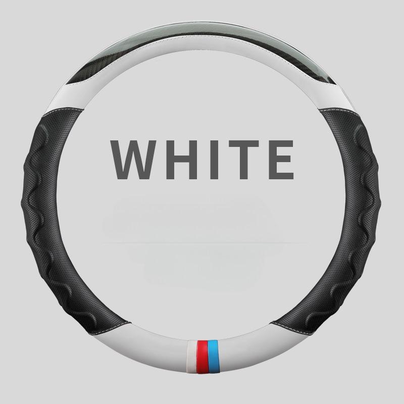 Carbon Fiber Leather Steering Wheel Cover 38CM Universal Car Steering Wheel Case Auto Supplies Non-slip Car Steering Wheel Cover