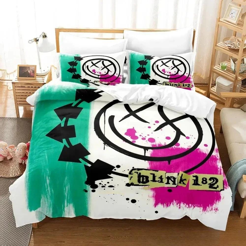 3D Printed Music Band B-Blink-182 Bedding Set Boys Girls Twin Queen King Size Duvet Cover Pillowcase Bed boys Adult Home Textile