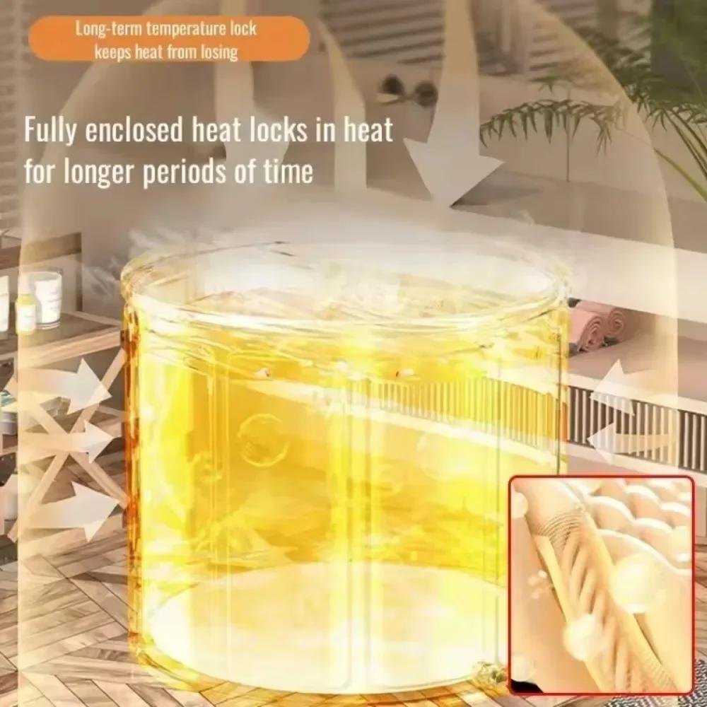 Foldable Bath Tub Thickened Insulation Tub Steaming Foot Spa Term Temperature Locked Bathtub No Installation Bathing Bucket