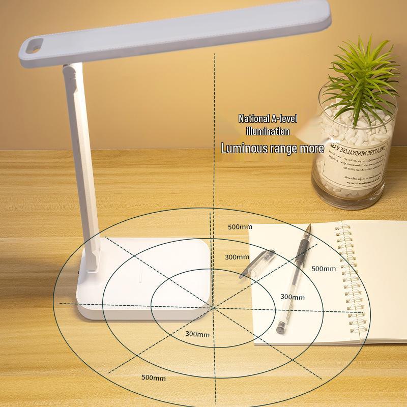 LED Eye-Protective Folding Table Lamp: Bedside, Study, USB Night Light for Dorms and Bedrooms