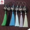 Colorful Clouds Chasing the Moon Tassel Pendant for Hanfu Qipao - 12CM Fan Lantern Jade Lapel Accessory