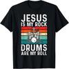 Jesus Is My Rock Drums Are My Roll Christian Drummer T-Shirt
