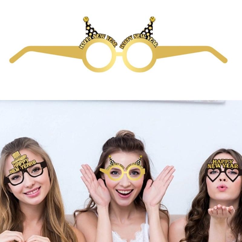 6PCS Paper Party Eyewear With Strong Structure Costume Accessories For 2026 New Year Dances And Outdoor Gatherings