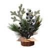 Christmas Decoration Desktop Small Tree Simulation Flower Wreath Ornament New Year Decoration Red Fruit Small Tree