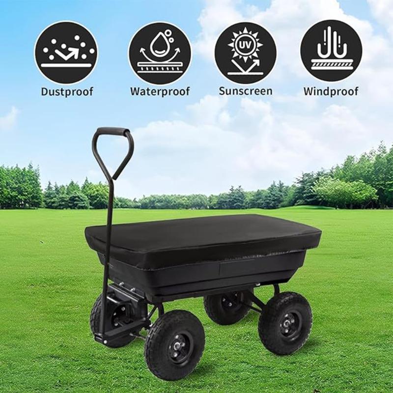 Durable 600D Oxford Waterproof Garden Cart Cover Shelter With Adjustable Drawstrings For Outdoor Beach And Home Use