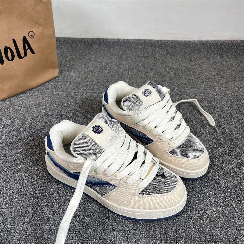 Hong Kong style platform bread shoes men's ins Guochao 2025 summer new couple leisure sports shoes student board shoes