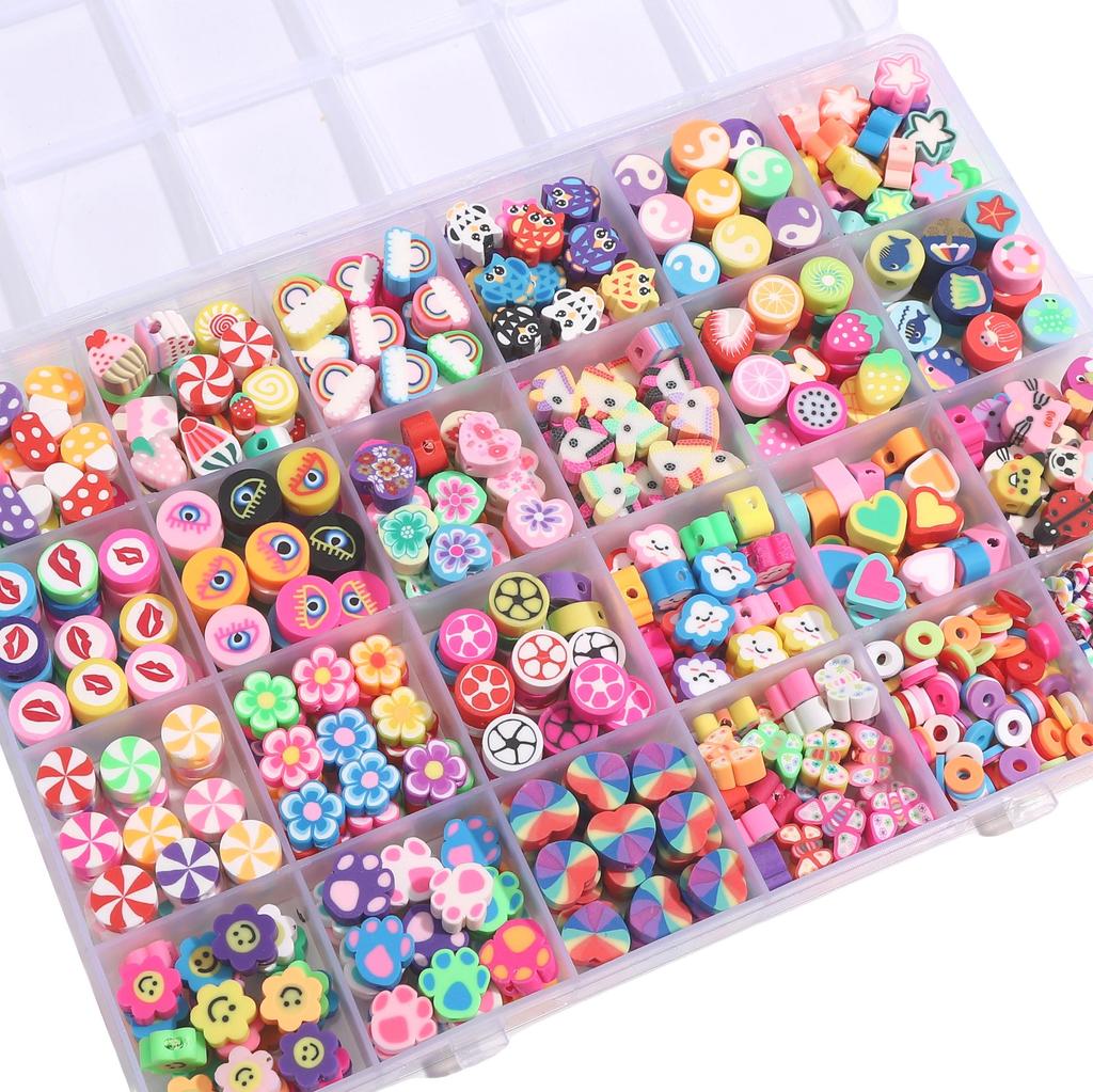 610Pcs/box Clay Beads Ceramic Beads For DIY Bracelet Necklace Jewelry Making Accessories