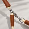 Two-Dog Rope with Braided Rope Construction, Cushioned Handle, and Rotating Connector for Neighborhood Walking Use