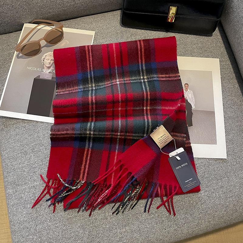 100% Wool Winter Scarf for Women Long Warm Cashmere Scarves Hijab Solid Lady Shawl Wrap Female Pashmina Bandana Head Scarves