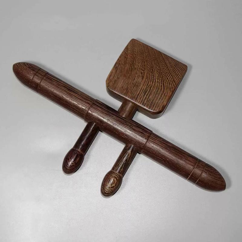 Cloud Craftsman Shengyang Shovel Open Back Tool Scraping Massage Guasha Rolling Stick Hand-Held Special Wenge Wood Massage Tools