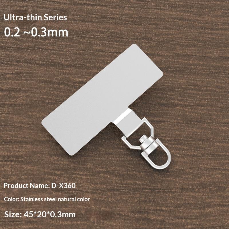 

2/4Pcs Cellphone Lanyard Safety Connecter Piece 360° Rotation Metal Steel Phone Tether Tab Cell Phone Lanyard Patch Gasket D Silver 2pcs