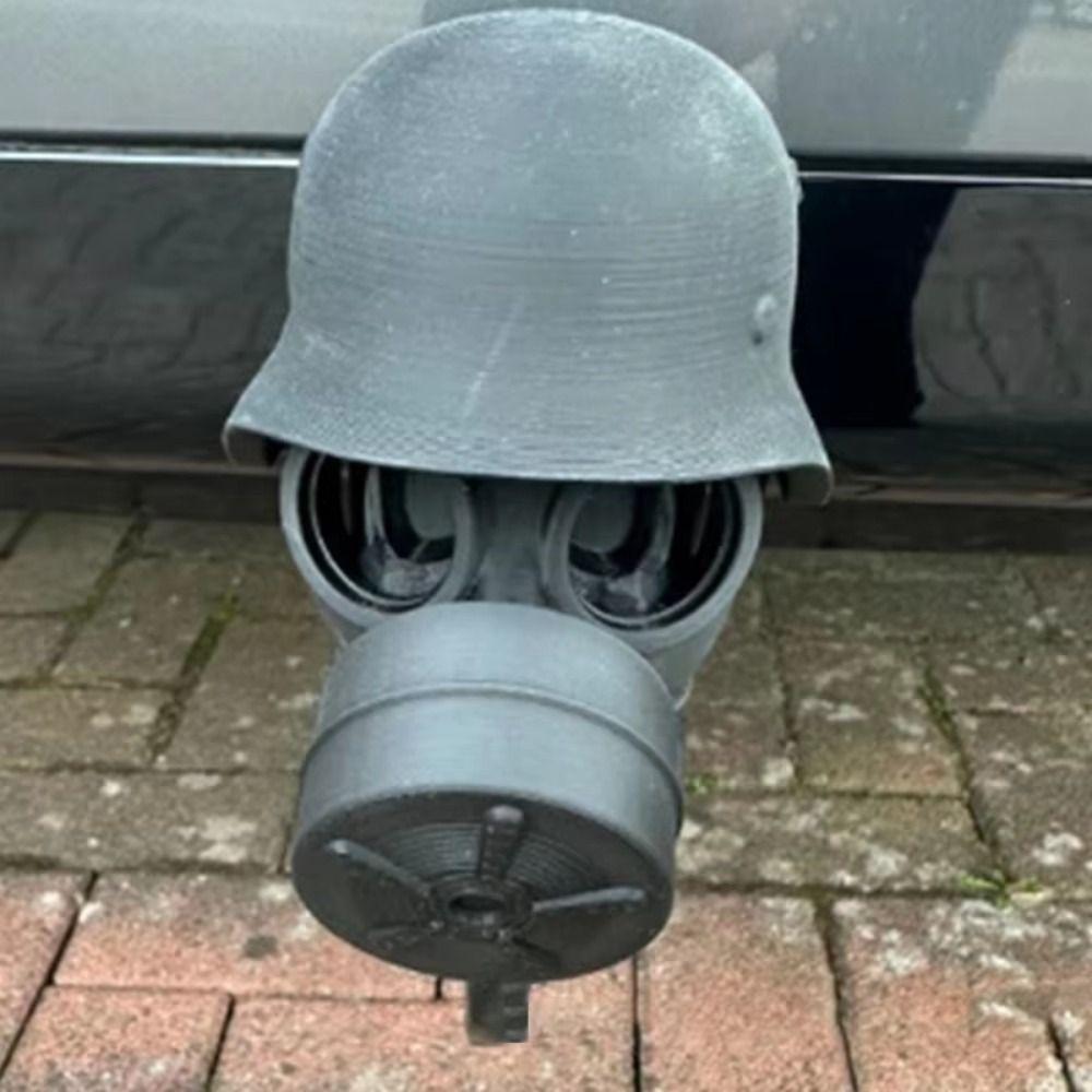 3D Printed Trailer Cover Aesthetic Gas Mask Helmet Cover Cap Secure Hook Protector