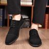 Fashion Mens Oxford Shoes Brand Suede Leather Shoes Vintage Slip on Classic Casual Men Driving Shoes Wedding Male Dress Shoes Pointed