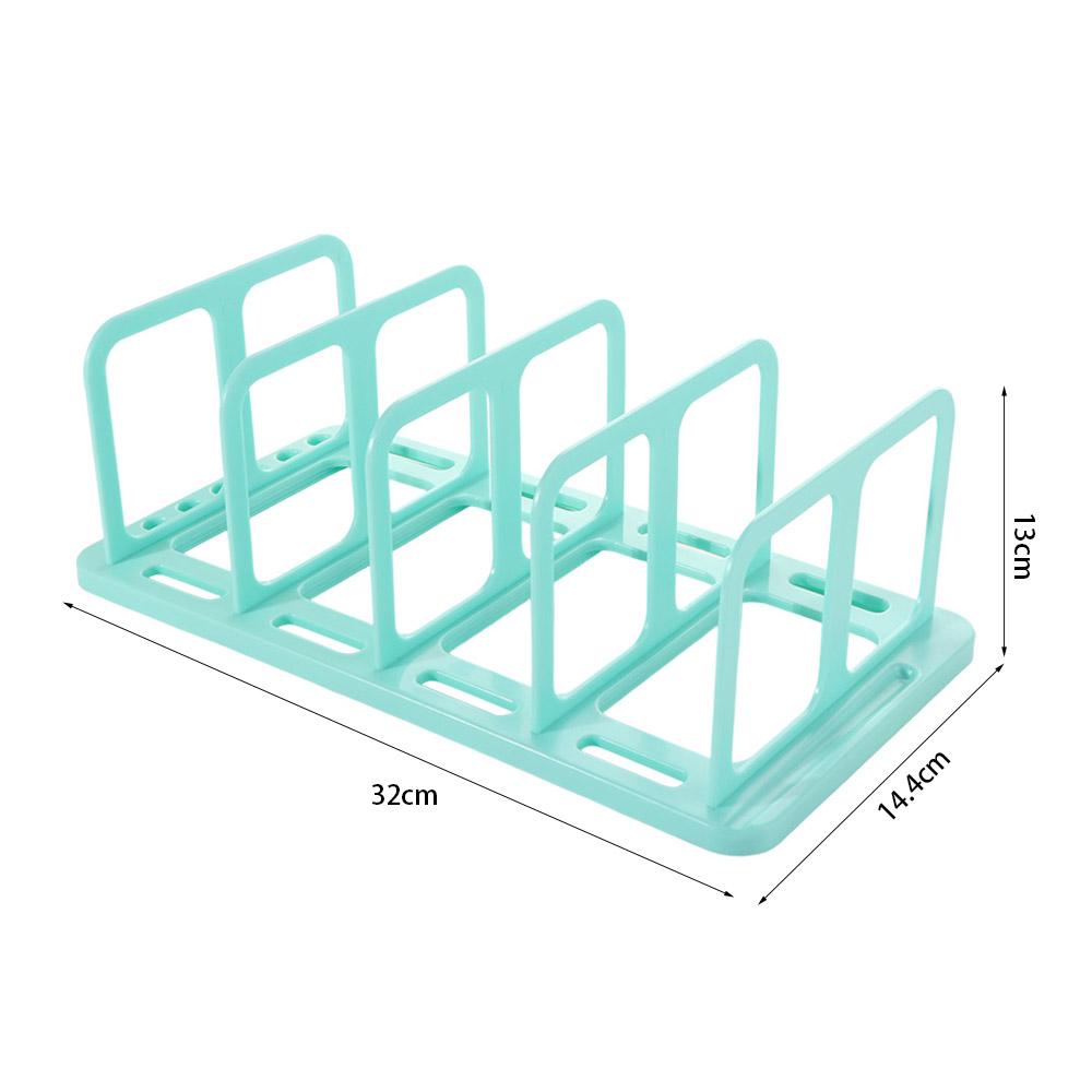 4 Grid Desk Bookshelf Display Divider Book Stand Self-assembly Desktop Bookends  Book Holder