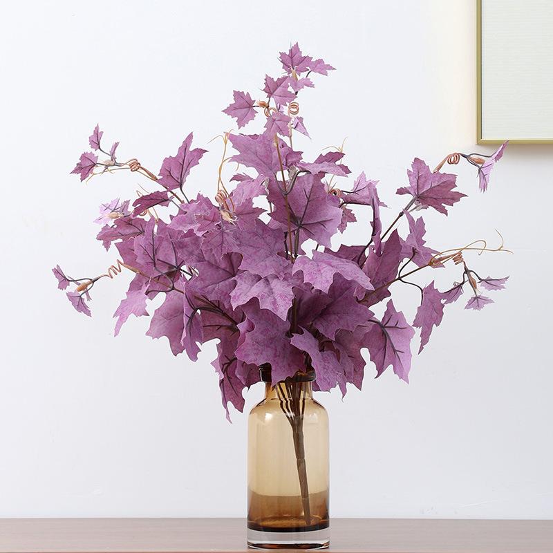 Simulation Leaves Wedding Decoration Bundle Maple Leaf Wedding Simulation Flowers Suspended Ceiling Road Flower Simulation Plants