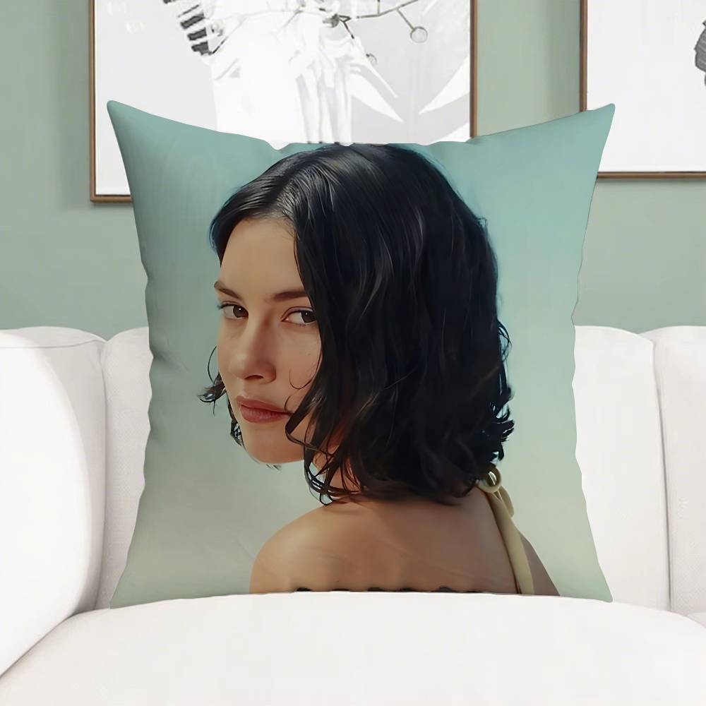 Music Star Singer G-Gracie A-Abrams Pillow Cover Nordic Vintage Style Cushion Covers Home Living Room Sofa Couch Seat Decor