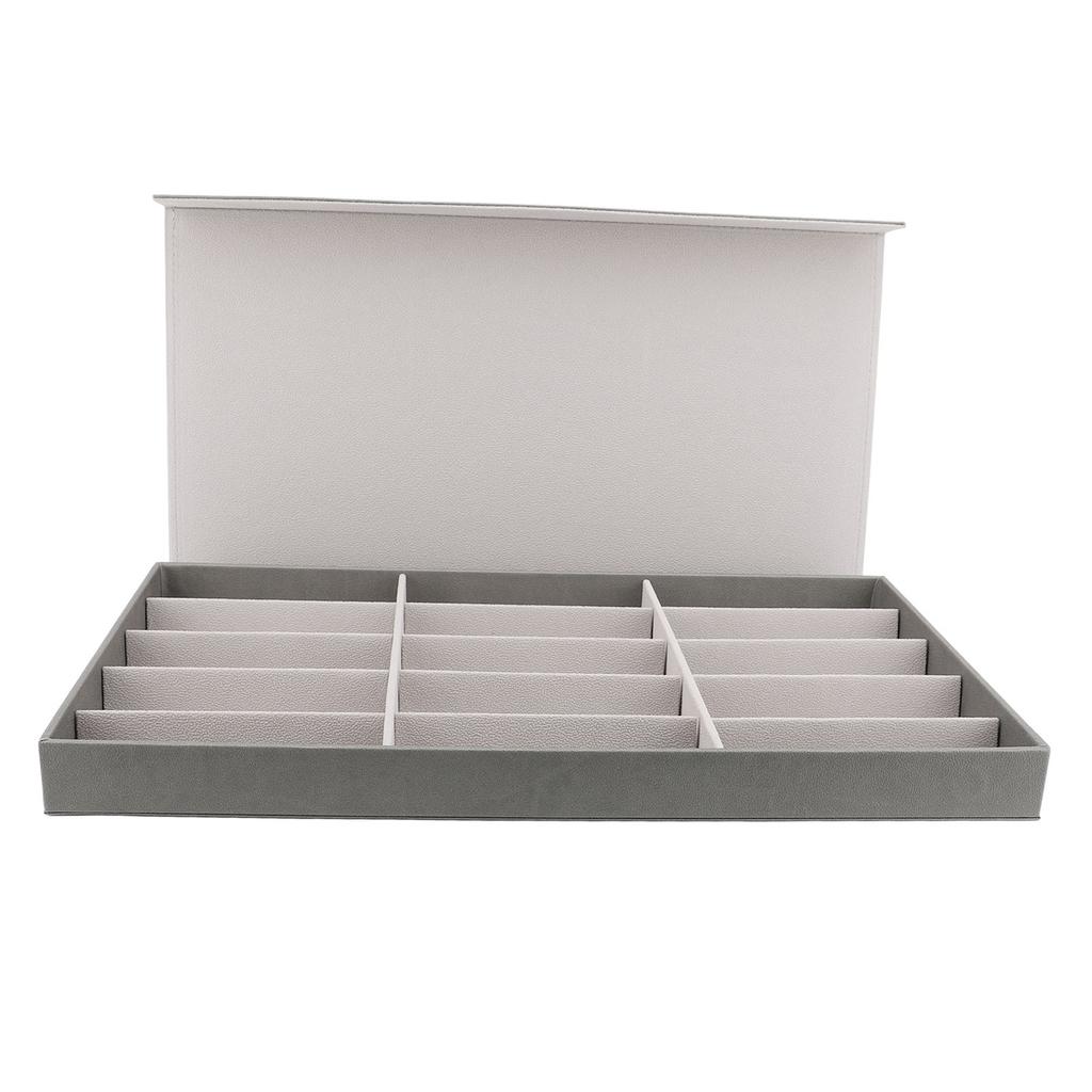 15 Fächer Sonnenbrillen Organizer Multifunktionale Schmuckschatulle Großer Raum Mehrfache Brillenetui Box für