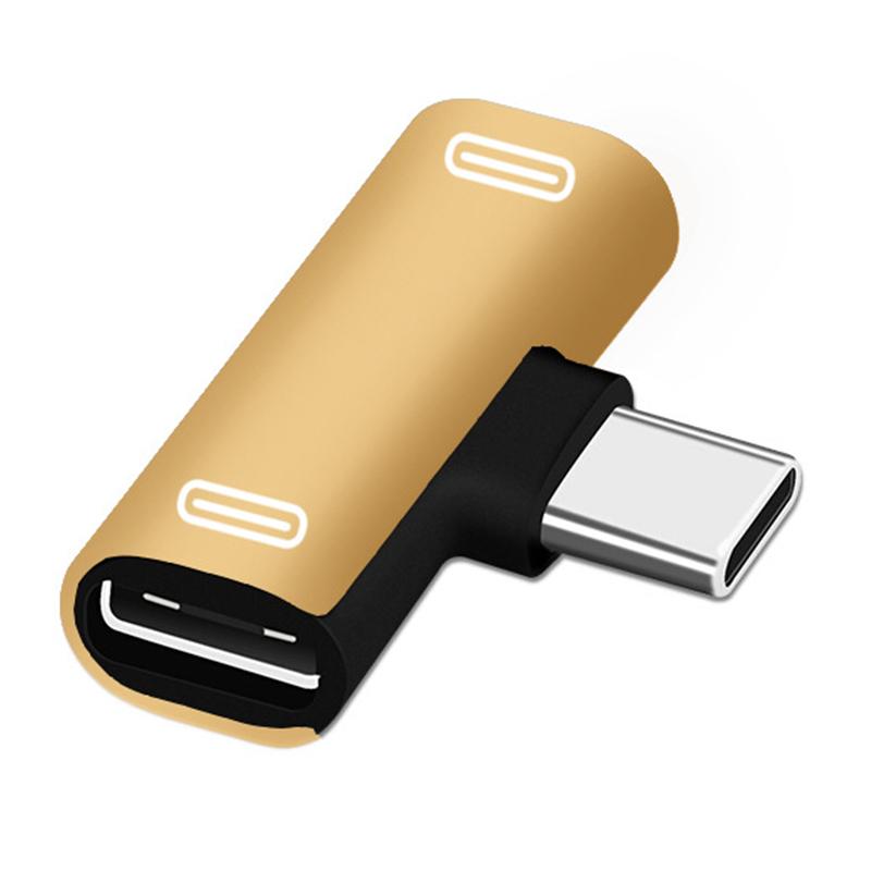 Dualer USB-Typ-C-Kopfhörer-Aux-Adapter, Splitter, Audio-Ladeanschluss