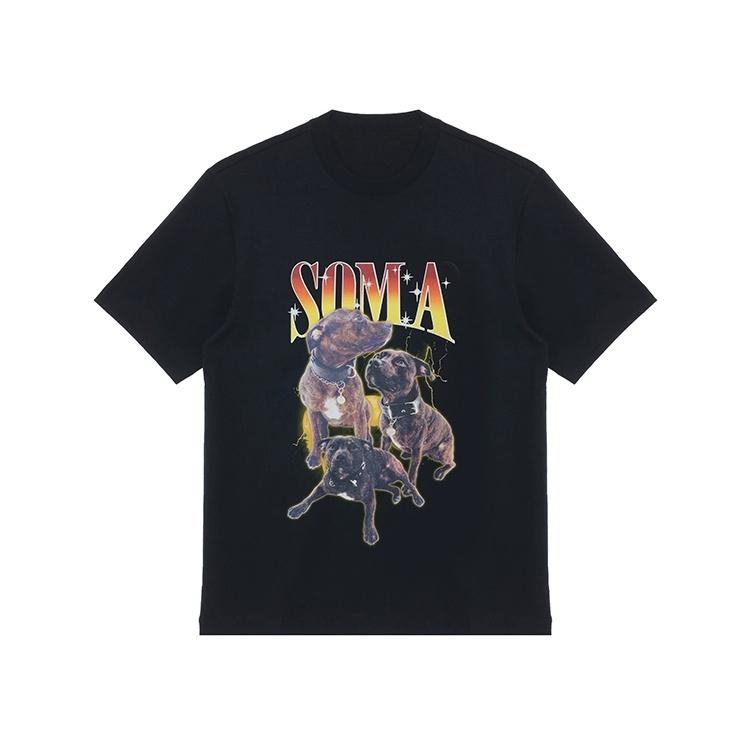 Fashion Brand New New High-end Fashion Street Youth Cotton Printed Pattern Men and Women with The Same Couple T-shirt Men