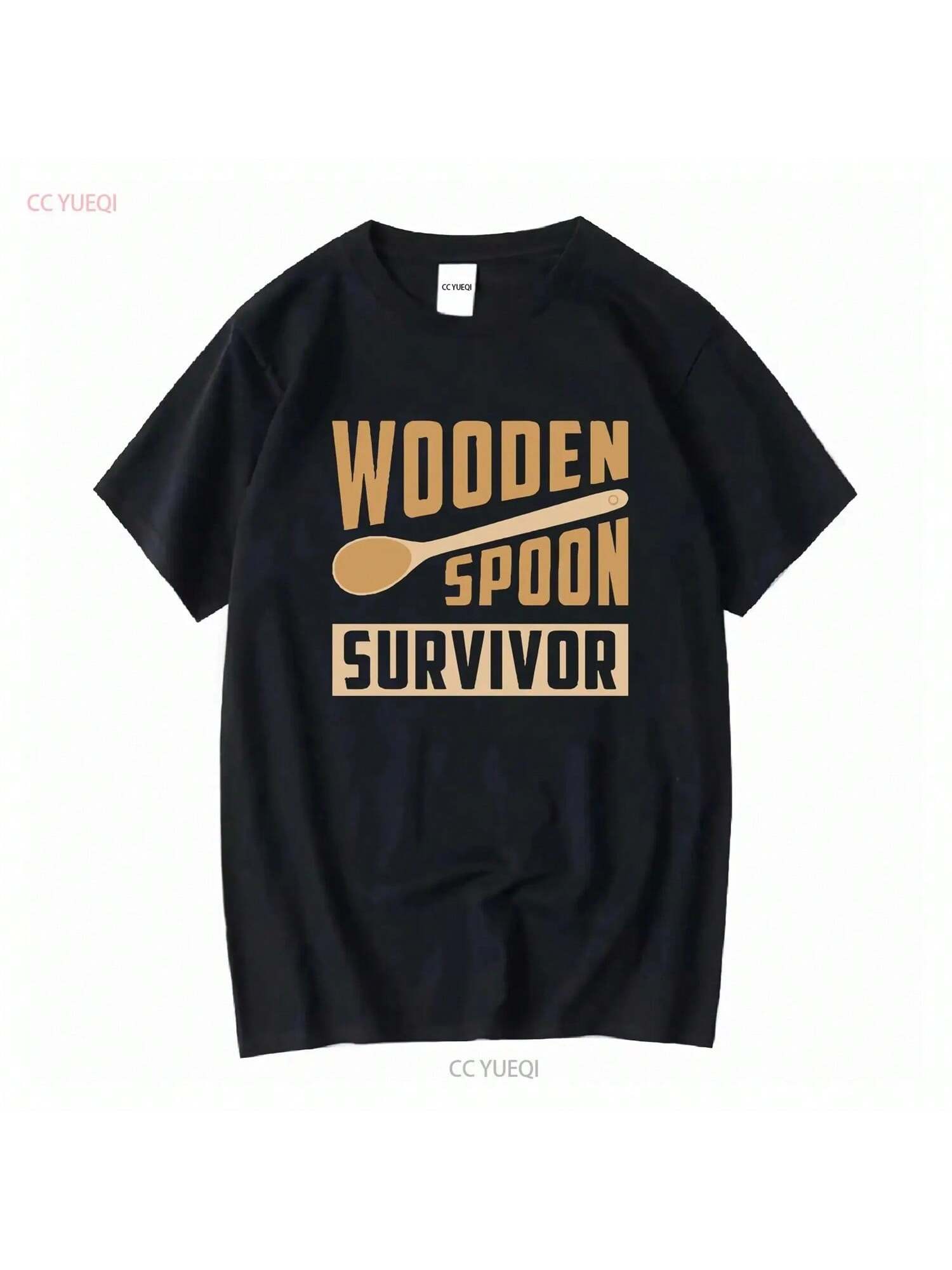 Wooden Spoon Survivor unisex T Shirt Unisex Funny Joke Novelty Slogan Retro Fashion Comedy Design Top Classic Cool Meme Vintage S разноцветный