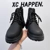 Winter velvet Martin boots men's British style high-top leather shoes locomotive tooling boots big boots 25006-A