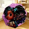 Black Princess Magic Celebration Umbrella 8-Frame for Travel, camping, Casual Lightweight Portable Umbrella, Essential for every family Holidays Gift