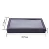 Transparent Window Jewelry Holder Display Case Show Cufflinks Tray Storage Organizer Ring Box