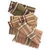 New Korean Style Winter Imitation Cashmere Green Retro Plaid Scarf for Women Japanese Tassel Shawl Warm Scarf