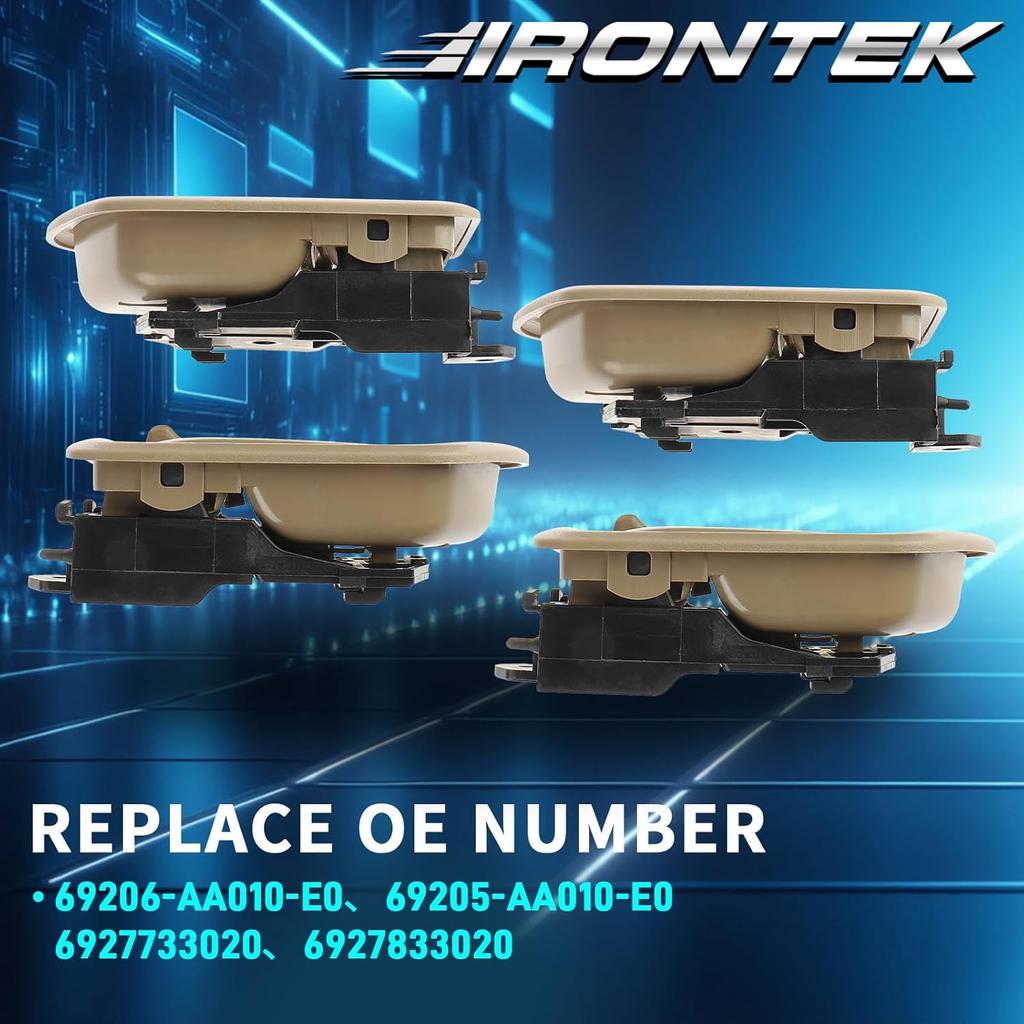 IRONTEK Interior Door Handle for Front/Rear Driver and Passenger Side Fit for Toyota Camry 1997-2001 Inner Door Handle #69206-AA010-E0,