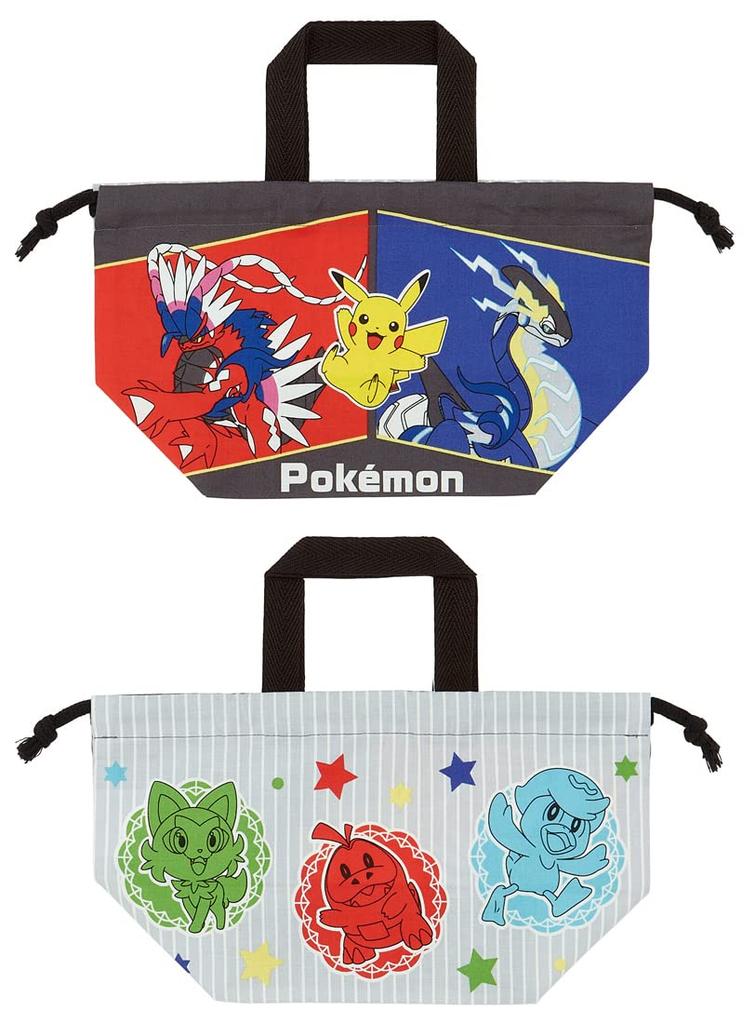 Skater Lunchbox Kordelzug 23 Hergestellt in Kinder Tasche, Pokémon Design, N, Japan, KB7-A