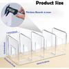 4Pack Clear Acrylic File Sorter, 4 Large Slots Desk Organizer, Desktop File Folder Holder Organizer, Office Storage Stand Rack for Book, Purse,