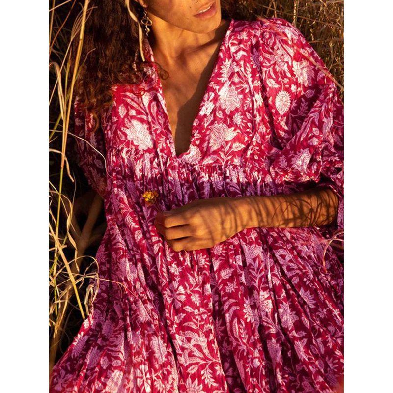 Floral Fashion Printed Dress for Women Floral Fashion Print Dress Women