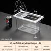 Commercial Acrylic Food Portion Pan with Flip Lid