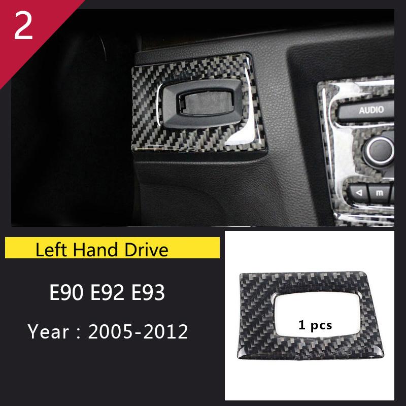 Carbon Fiber Gear Shift Panel Trim Sticker for BMW 3 Series E90 E92 E93 2005-2012 Car Inner Center Control Decorative Accessory