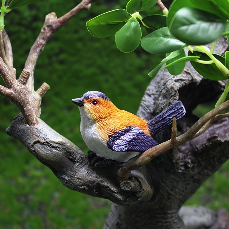 4PCS Micro Landscapes Mini Bird Figurines Nest of Bird Figures Animal Model Fairy Garden Decoration Home Decor Bonsai Ornaments