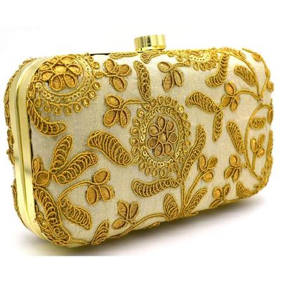 Damen Handarbeit Handbestickte Box Clutch Tasche Geldbörse Für Braut, Freizeit, Hochzeit