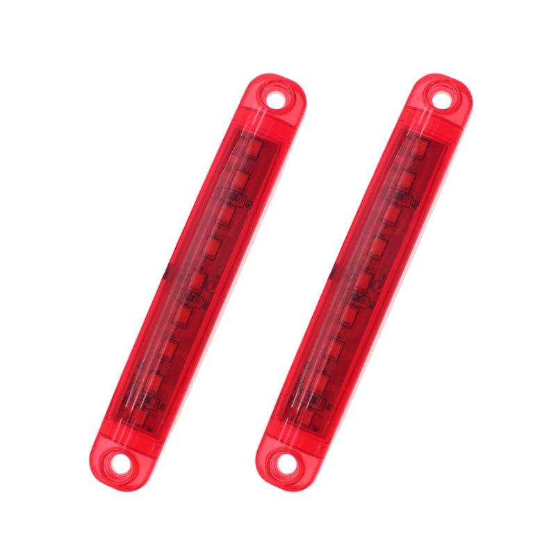 2x 9LED White+Amber+Red+Green+Blue 24V Waterproof Lights Side Marker Light Tail Indicator Parking Lamps Bus/Truck/Trailer/Truck