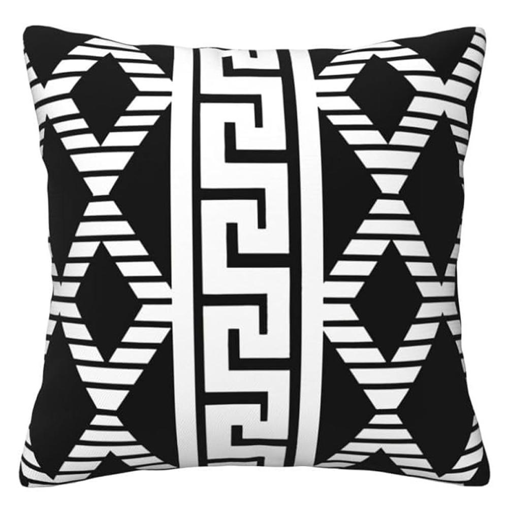 Black - and - White Geometric Pillow Covers, Modern Minimalist StyleLiving Room Sofa Cushion Cover,  Bedroom Room Decoration