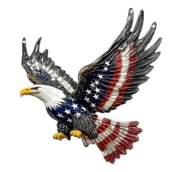 4th of July Suncatcher for Window Hanging Acrylic Stained Glass Heart/Eagle Ornament Patriotic 4