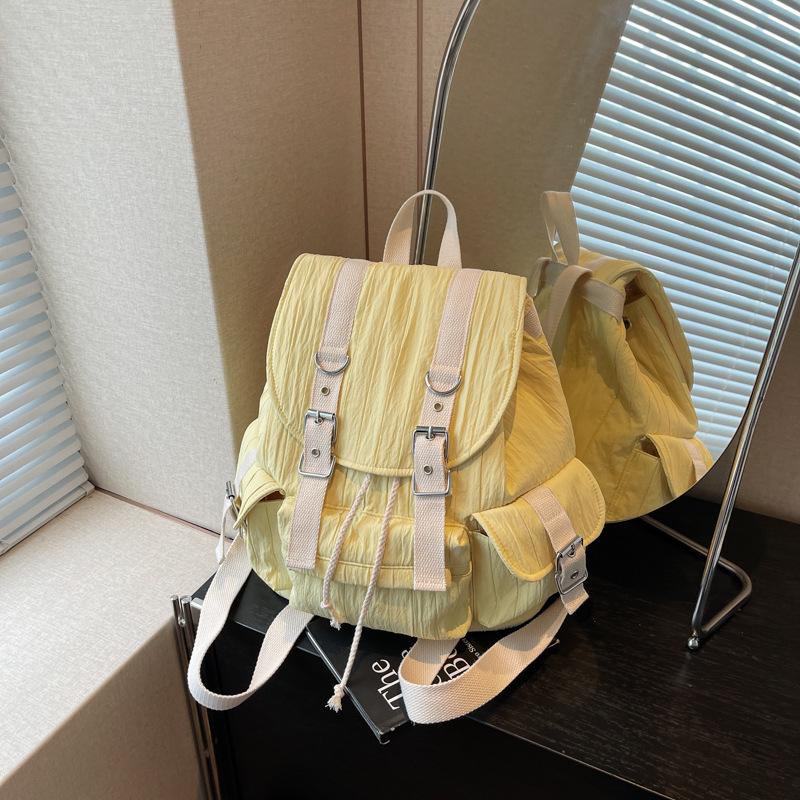 Backpack Women's Large Capacity Casual Versatile Lazy Wind Student Class School Bag Fashion Lightweight Travel Backpack