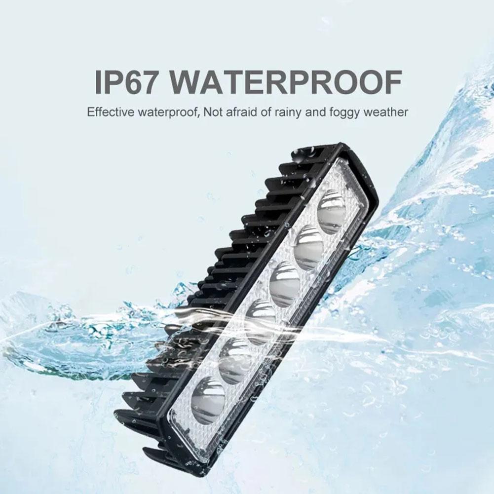 6inch 18W 6LED Work Light Bar Flood Spot Beam Offroad Car SUV Driving Work Lamp