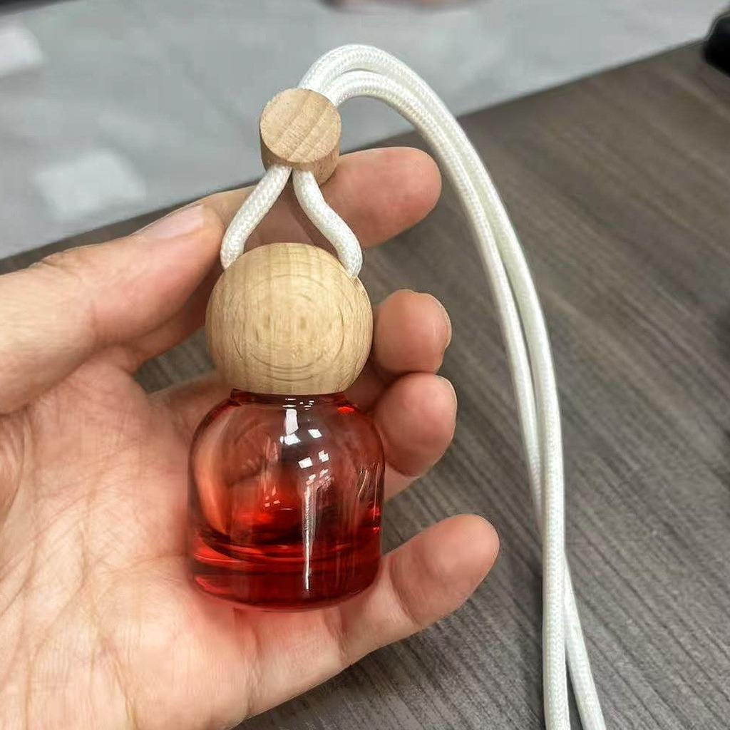 Frosted Glass Pendant Adjustable Car Diffuser Bottle Glass Beech Aromatherapy Bottle Minimalist Hanging Air Freshener For Small