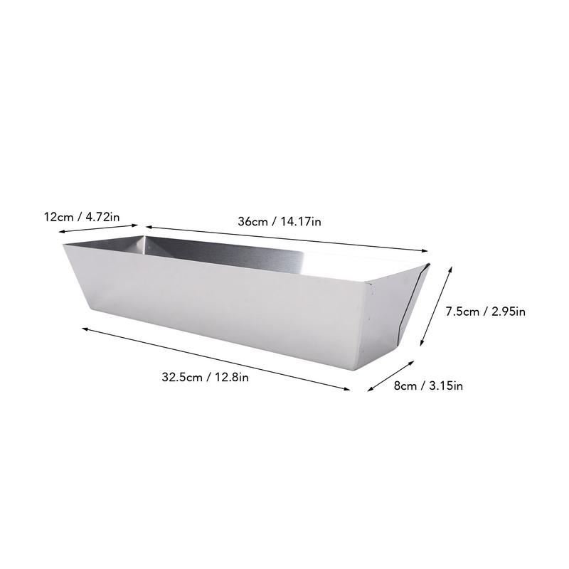 Mud Pan 14 Inch Mud Pan 210 Stainless Steel High Strength Smoothly Tool Tray Bucket for Cement Mortar Putty Paint Mixing