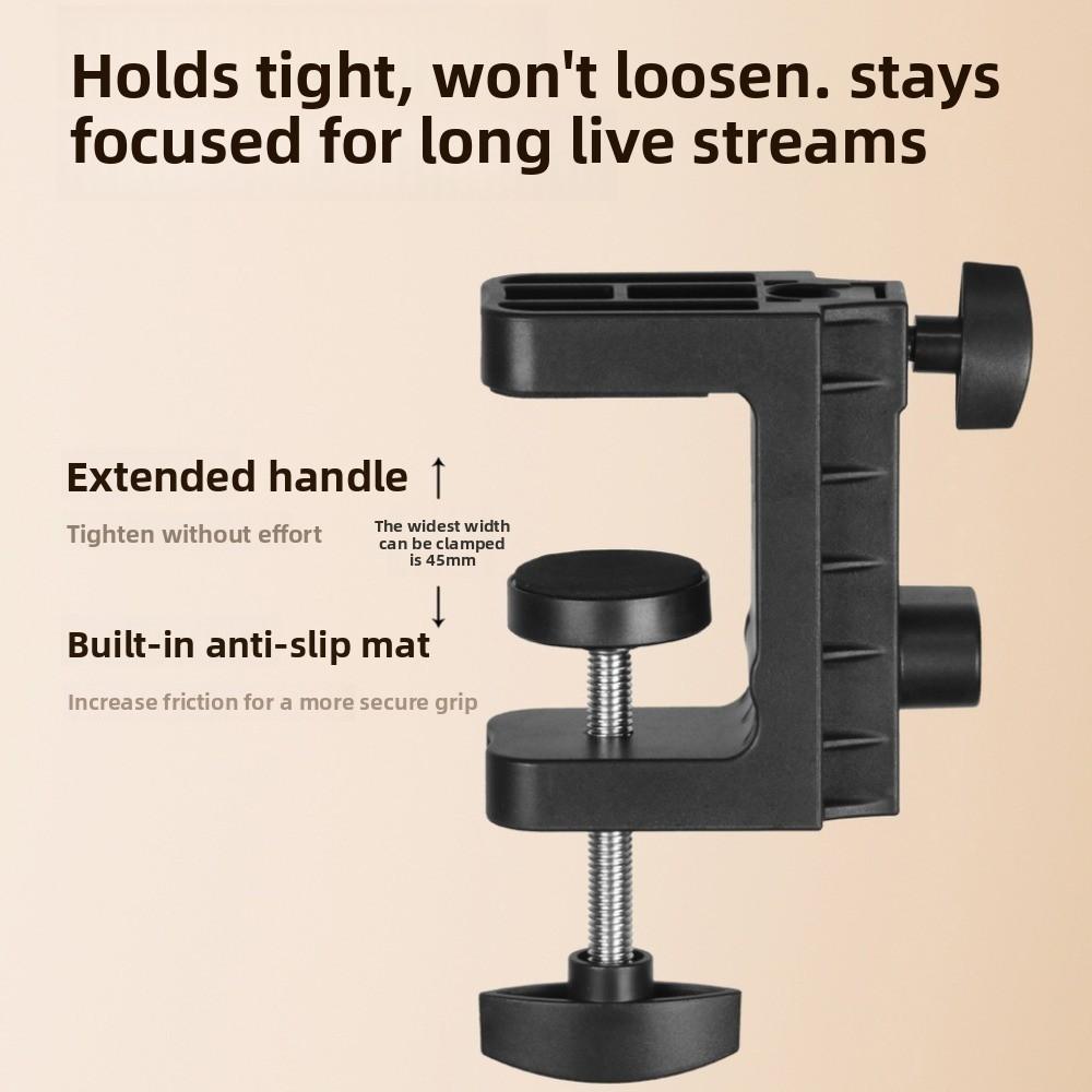 With Fill Light Telescopic Phone Stand Stable Clamp Type Phone Holder  Phone Accessories