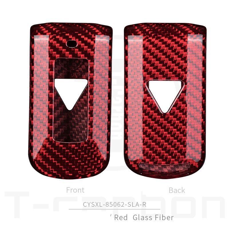 Real Carbon Fiber Car Remote Key Case Key Cover For Mitsubishi Outlander Lancer 10 Pajero Sport EX ASX Colt Grandis L200