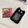 3 Inch Cute Cartoon Bear Rabbit Plush Photocard Holder Idol Photo Protective Sleeves Keychain Id Credit Protector Cover Pendant