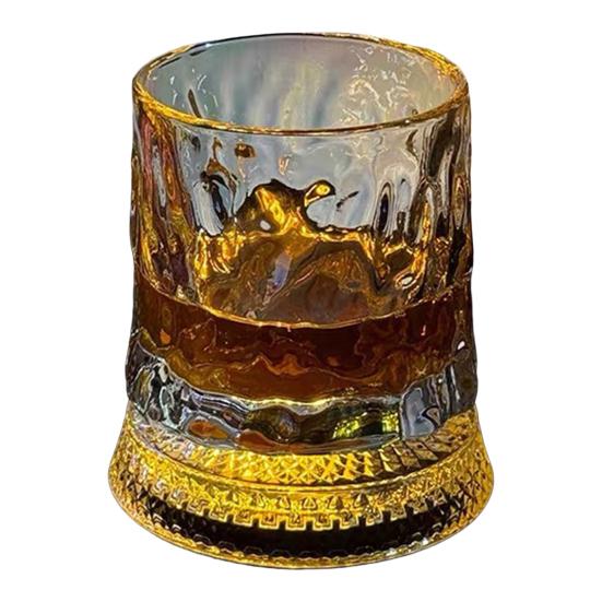 

Rotating Whiskey Glass 360 Degree Spinning Lead-Free Tumbler for Bourbon 260ml Swirl Whiskey Glass Unique Gift for Men H
