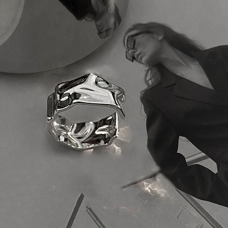 

Unique Copper Adjustable Couple Rings For Women With Chic Design Geometric