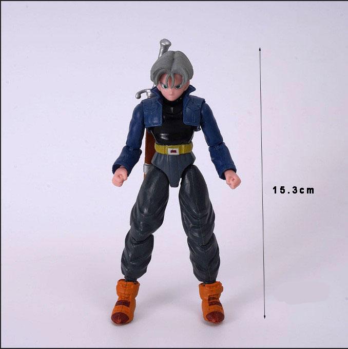 12-18CM Anime Dragon Ball Z Super Saiyan Son Goku Broly Vegeta Anime Action Figure Model Gifts Collectible Figurines for Kids