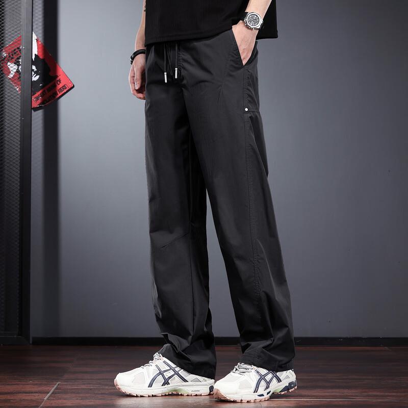 Jielunuo Men's Quick-Dry Straight-Leg Outdoor Casual Pants